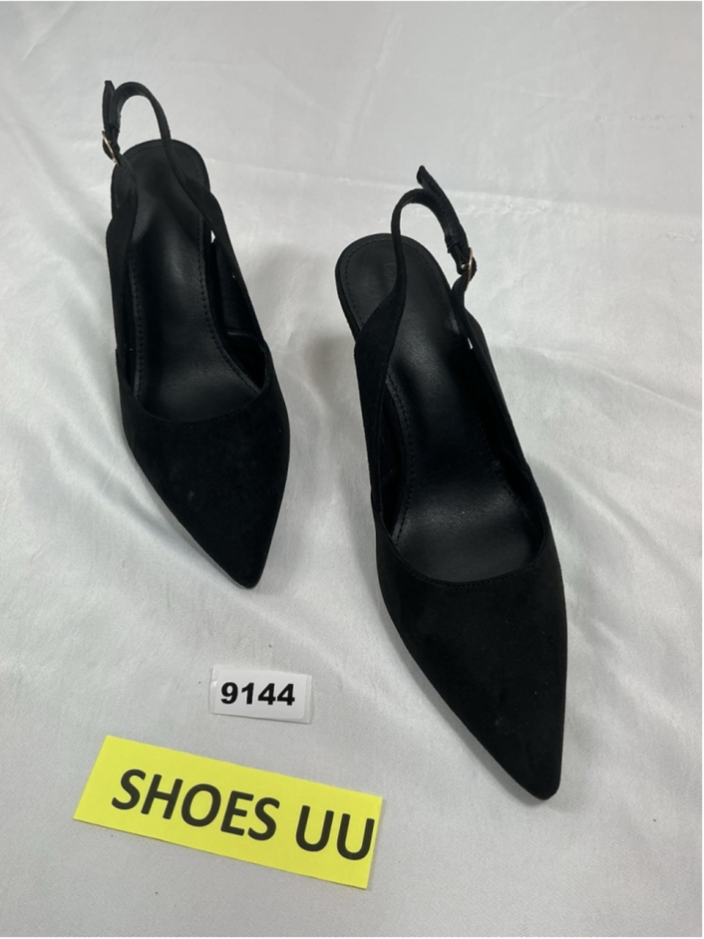 Womans New Slingback Stiletto Pumps Size 9.5 Black Pointed Toe